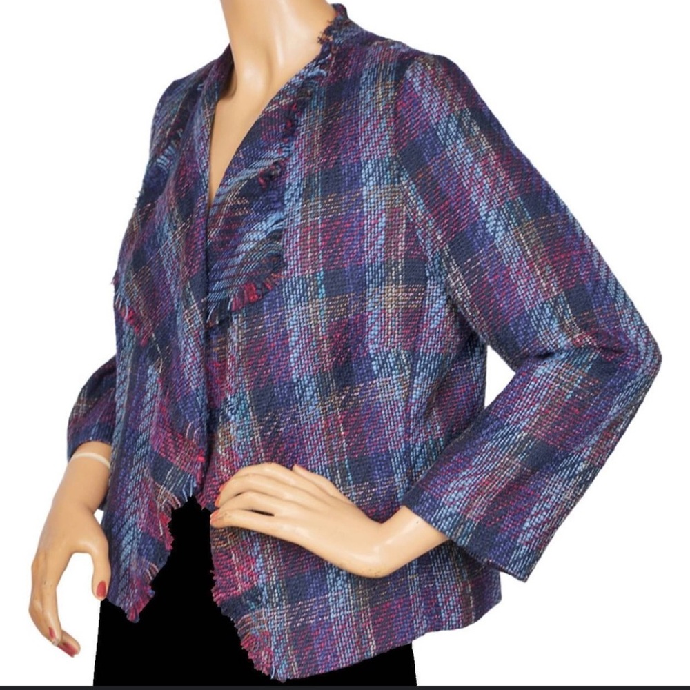 Karl Lagerfeld Tweed Fringe Jacket
